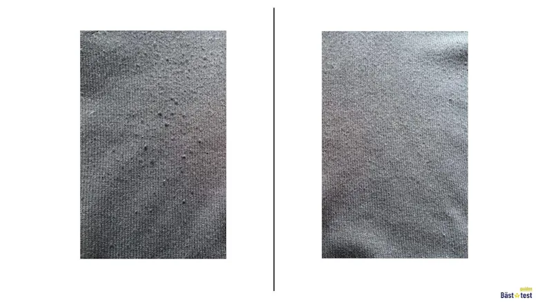 Före och efter användning Pilo 1 Fabric Shaver