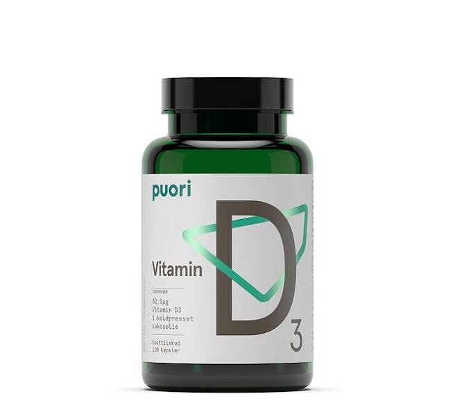 Vitamintillskott bäst i test Puori D3 D-vitamin