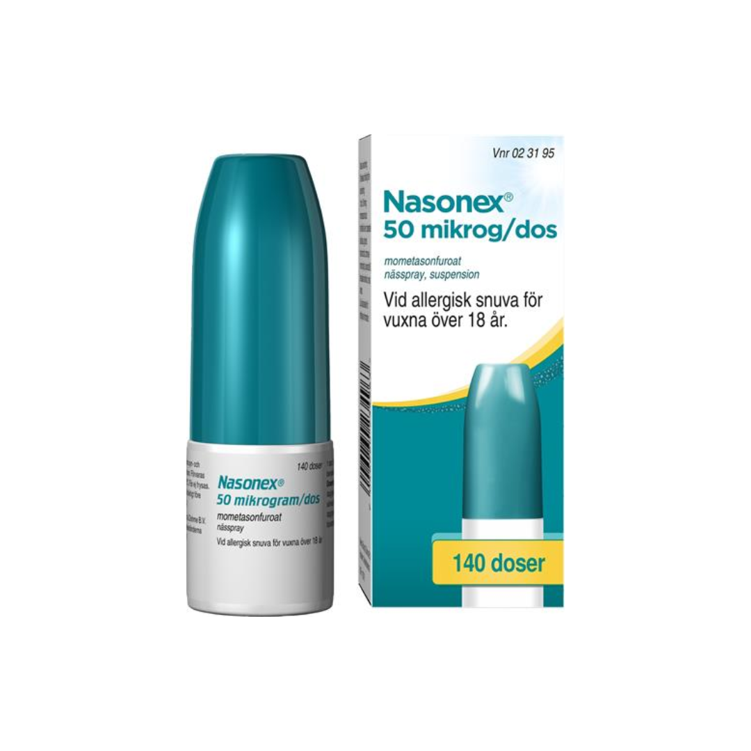 Pollenallergitablett Nasonex nässpray 50 mg/dos 140 doser