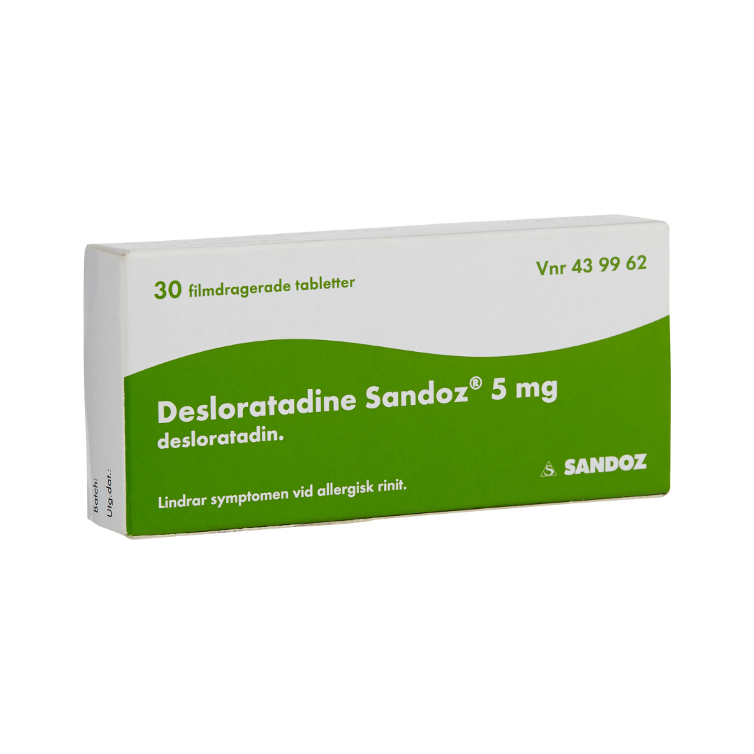 Pollenallergitablett Sandoz Desloratadine 5mg 30 Tabletter